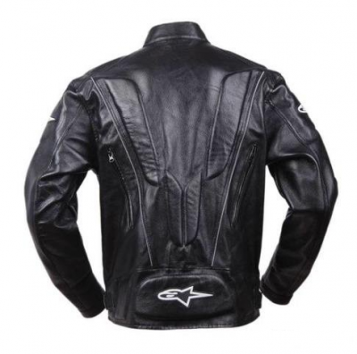 Мотокуртка кожаная Alpinestars черная
