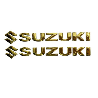 Наклейка для мотоцикла Suzuki 3D золотая
