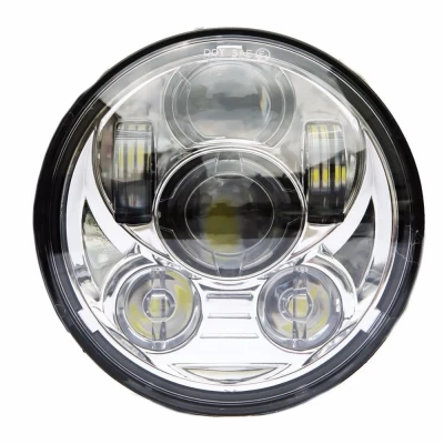Фара на мотоцикл 5.75" LED хром